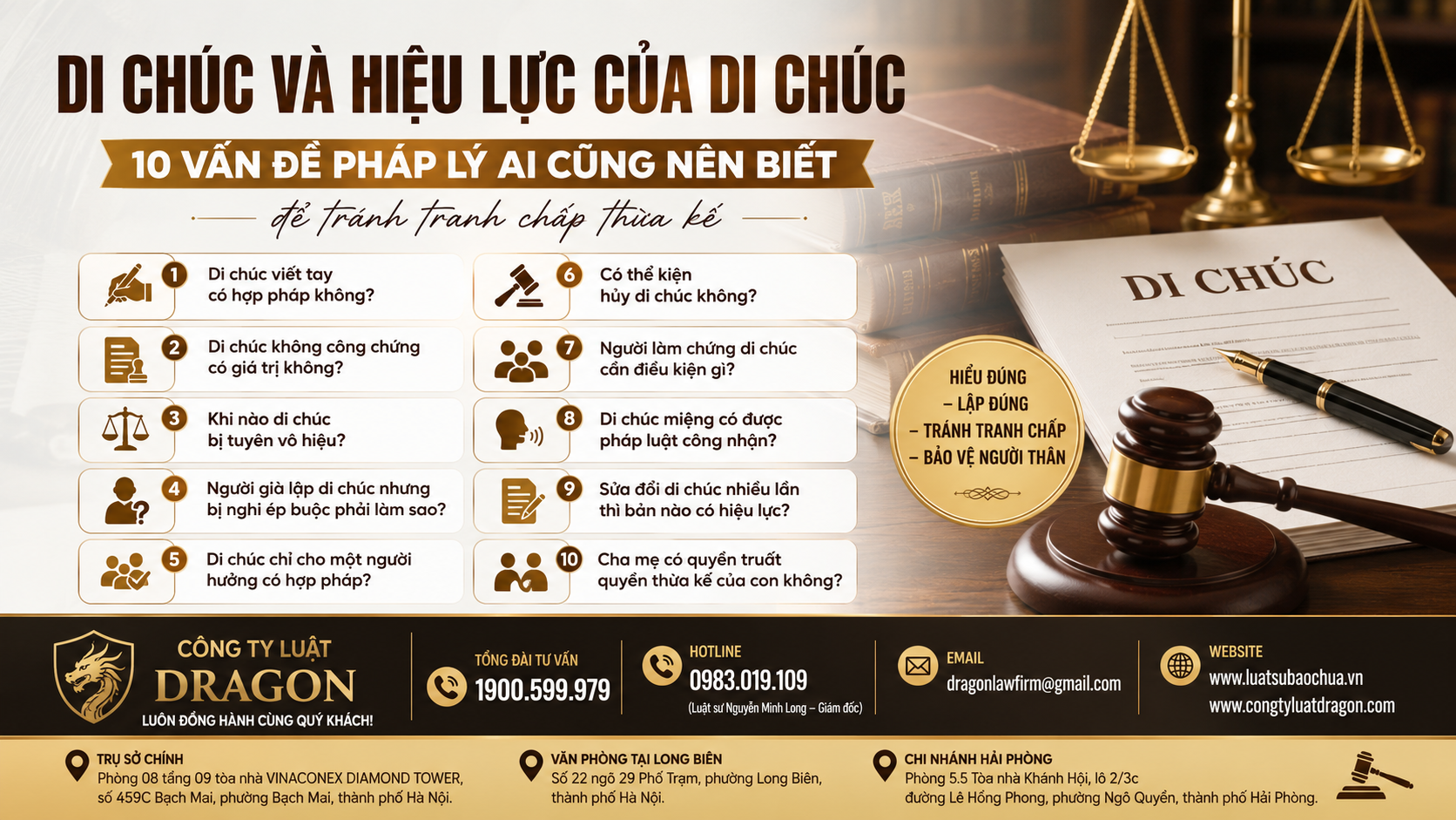 Di chúc và hiệu lực của di chúc: 10 vấn đề pháp lý ai cũng nên biết để tránh tranh chấp thừa kế